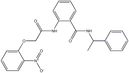 2-{[2-(2-nitrophenoxy)acetyl]amino}-N-(1-phenylethyl)benzamide Structure