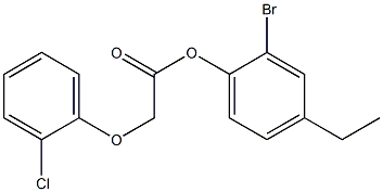 2-bromo-4-ethylphenyl 2-(2-chlorophenoxy)acetate Structure