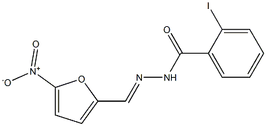 2-iodo-N'-[(E)-(5-nitro-2-furyl)methylidene]benzohydrazide 구조식 이미지