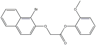 2-methoxyphenyl 2-[(1-bromo-2-naphthyl)oxy]acetate Structure