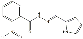 2-nitro-N'-[(E)-1H-pyrrol-2-ylmethylidene]benzohydrazide 구조식 이미지