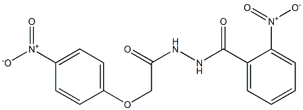 2-nitro-N'-[2-(4-nitrophenoxy)acetyl]benzohydrazide 구조식 이미지