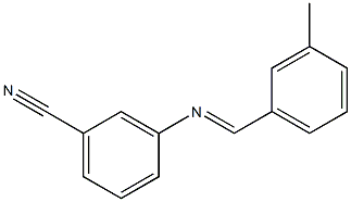 3-{[(E)-(3-methylphenyl)methylidene]amino}benzonitrile Structure