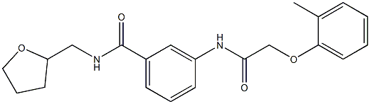 3-{[2-(2-methylphenoxy)acetyl]amino}-N-(tetrahydro-2-furanylmethyl)benzamide 구조식 이미지