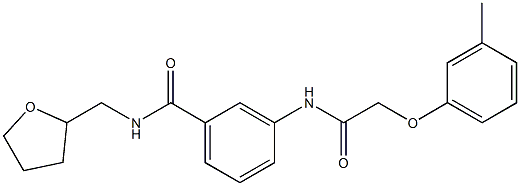 3-{[2-(3-methylphenoxy)acetyl]amino}-N-(tetrahydro-2-furanylmethyl)benzamide 구조식 이미지