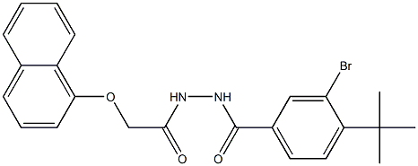 3-bromo-4-(tert-butyl)-N'-[2-(1-naphthyloxy)acetyl]benzohydrazide 구조식 이미지