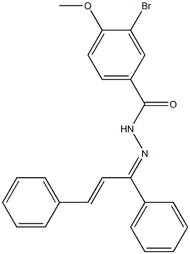 3-bromo-N'-[(Z,2E)-1,3-diphenyl-2-propenylidene]-4-methoxybenzohydrazide Structure