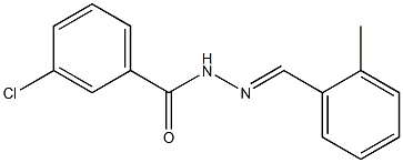 3-chloro-N'-[(E)-(2-methylphenyl)methylidene]benzohydrazide 구조식 이미지