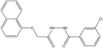 3-chloro-N'-[2-(1-naphthyloxy)acetyl]benzohydrazide 구조식 이미지