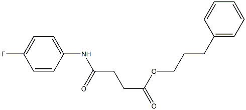 3-phenylpropyl 4-(4-fluoroanilino)-4-oxobutanoate 구조식 이미지