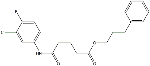 3-phenylpropyl 5-(3-chloro-4-fluoroanilino)-5-oxopentanoate Structure