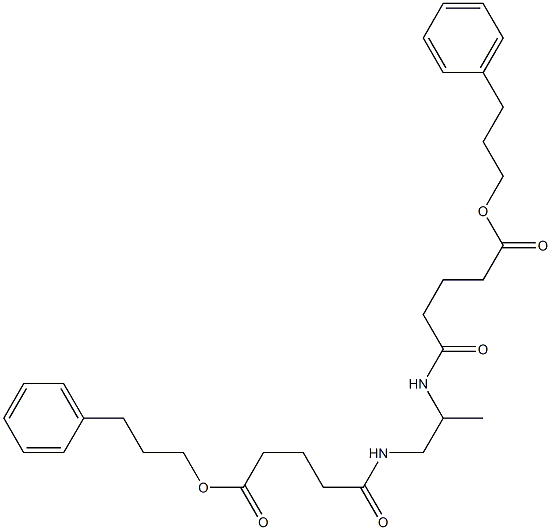 3-phenylpropyl 5-[(1-methyl-2-{[5-oxo-5-(3-phenylpropoxy)pentanoyl]amino}ethyl)amino]-5-oxopentanoate 구조식 이미지