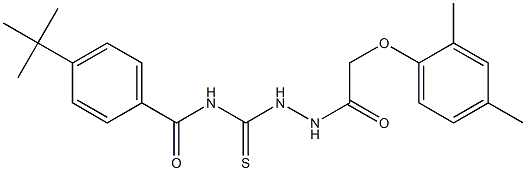 4-(tert-butyl)-N-({2-[2-(2,4-dimethylphenoxy)acetyl]hydrazino}carbothioyl)benzamide Structure