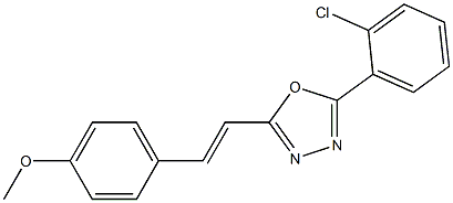 2-(2-chlorophenyl)-5-[(E)-2-(4-methoxyphenyl)ethenyl]-1,3,4-oxadiazole Structure