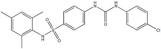 4-{[(4-chloroanilino)carbonyl]amino}-N-mesitylbenzenesulfonamide 구조식 이미지