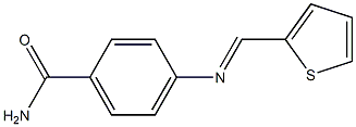 4-{[(E)-2-thienylmethylidene]amino}benzamide 구조식 이미지