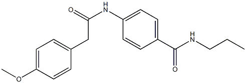 4-{[2-(4-methoxyphenyl)acetyl]amino}-N-propylbenzamide Structure