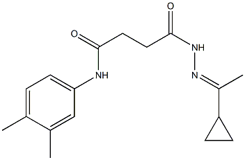 4-{2-[(E)-1-cyclopropylethylidene]hydrazino}-N-(3,4-dimethylphenyl)-4-oxobutanamide Structure