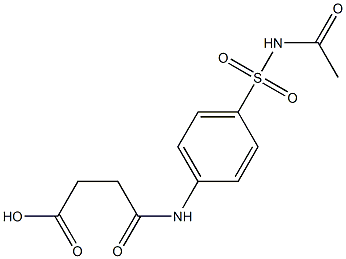 4-{4-[(acetylamino)sulfonyl]anilino}-4-oxobutanoic acid Structure