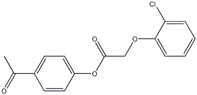 4-acetylphenyl 2-(2-chlorophenoxy)acetate 구조식 이미지
