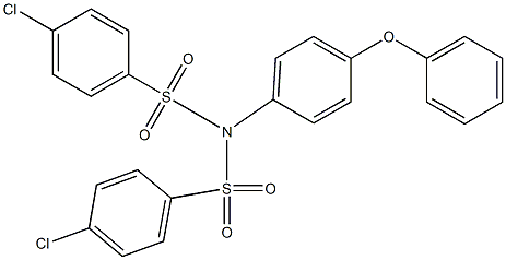 4-chloro-N-[(4-chlorophenyl)sulfonyl]-N-(4-phenoxyphenyl)benzenesulfonamide 구조식 이미지