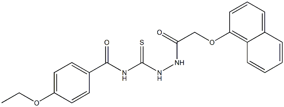 4-ethoxy-N-({2-[2-(1-naphthyloxy)acetyl]hydrazino}carbothioyl)benzamide Structure