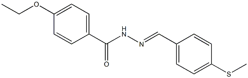4-ethoxy-N'-{(E)-[4-(methylsulfanyl)phenyl]methylidene}benzohydrazide Structure