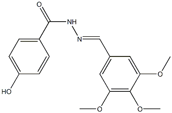4-hydroxy-N'-[(E)-(3,4,5-trimethoxyphenyl)methylidene]benzohydrazide 구조식 이미지