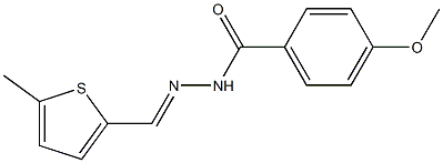 4-methoxy-N'-[(E)-(5-methyl-2-thienyl)methylidene]benzohydrazide 구조식 이미지