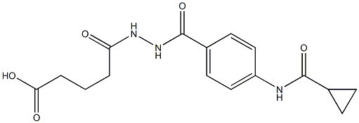 5-(2-{4-[(cyclopropylcarbonyl)amino]benzoyl}hydrazino)-5-oxopentanoic acid 구조식 이미지