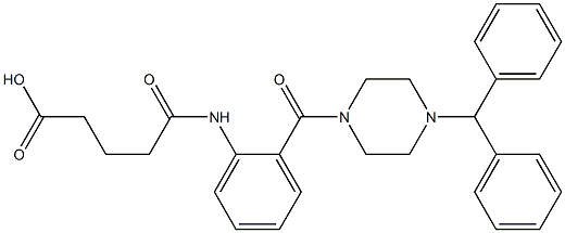 5-{2-[(4-benzhydryl-1-piperazinyl)carbonyl]anilino}-5-oxopentanoic acid Structure