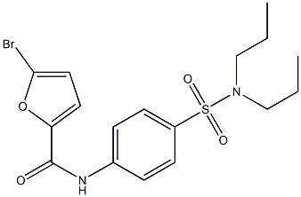 5-bromo-N-{4-[(dipropylamino)sulfonyl]phenyl}-2-furamide 구조식 이미지