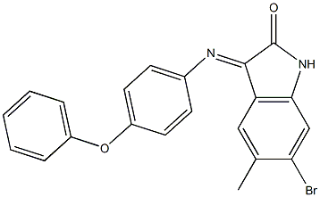 6-bromo-5-methyl-3-[(4-phenoxyphenyl)imino]-1H-indol-2-one 구조식 이미지