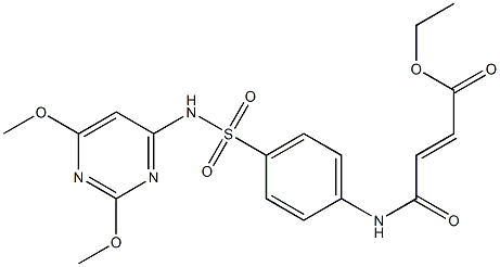 ethyl (E)-4-(4-{[(2,6-dimethoxy-4-pyrimidinyl)amino]sulfonyl}anilino)-4-oxo-2-butenoate Structure