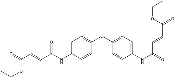 ethyl (E)-4-[4-(4-{[(E)-4-ethoxy-4-oxo-2-butenoyl]amino}phenoxy)anilino]-4-oxo-2-butenoate Structure