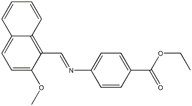 ethyl 4-{[(E)-(2-methoxy-1-naphthyl)methylidene]amino}benzoate Structure