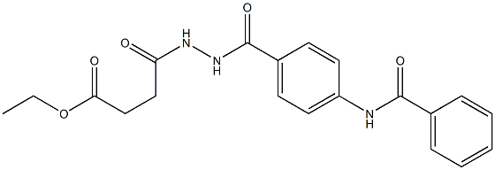 ethyl 4-{2-[4-(benzoylamino)benzoyl]hydrazino}-4-oxobutanoate 구조식 이미지