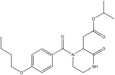 isopropyl 2-[1-(4-butoxybenzoyl)-3-oxo-2-piperazinyl]acetate 구조식 이미지