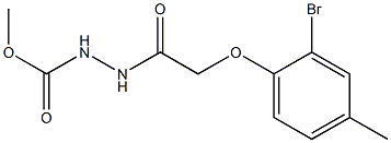 methyl 2-[2-(2-bromo-4-methylphenoxy)acetyl]-1-hydrazinecarboxylate 구조식 이미지