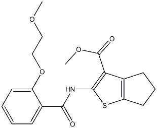 methyl 2-{[2-(2-methoxyethoxy)benzoyl]amino}-5,6-dihydro-4H-cyclopenta[b]thiophene-3-carboxylate Structure