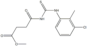 methyl 4-{[(3-chloro-2-methylanilino)carbothioyl]amino}-4-oxobutanoate 구조식 이미지