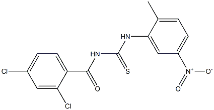 N-(2,4-dichlorobenzoyl)-N'-(2-methyl-5-nitrophenyl)thiourea 구조식 이미지