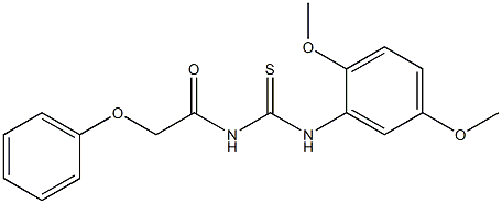 N-(2,5-dimethoxyphenyl)-N'-(2-phenoxyacetyl)thiourea 구조식 이미지