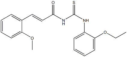 N-(2-ethoxyphenyl)-N'-[(E)-3-(2-methoxyphenyl)-2-propenoyl]thiourea 구조식 이미지