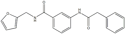 N-(2-furylmethyl)-3-[(2-phenylacetyl)amino]benzamide 구조식 이미지