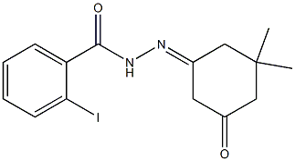 N'-(3,3-dimethyl-5-oxocyclohexylidene)-2-iodobenzohydrazide 구조식 이미지