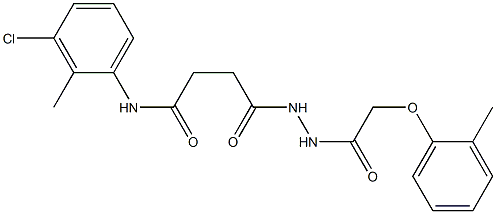 N-(3-chloro-2-methylphenyl)-4-{2-[2-(2-methylphenoxy)acetyl]hydrazino}-4-oxobutanamide Structure