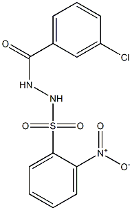 N'-(3-chlorobenzoyl)-2-nitrobenzenesulfonohydrazide 구조식 이미지