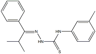 N-(3-methylphenyl)-2-[(E)-2-methyl-1-phenylpropylidene]-1-hydrazinecarbothioamide 구조식 이미지