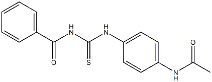 N-(4-{[(benzoylamino)carbothioyl]amino}phenyl)acetamide 구조식 이미지